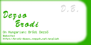 dezso brodi business card
